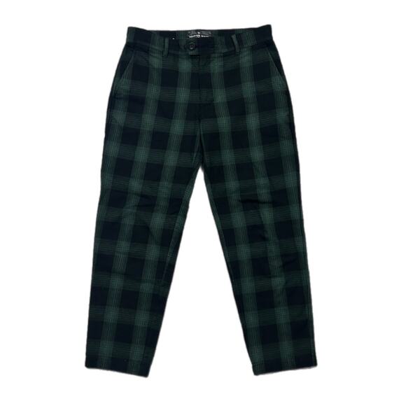 Houston White Plaid Tailored Suit Pants Men's Size 30x30 Green & Black - Picture 1 of 9